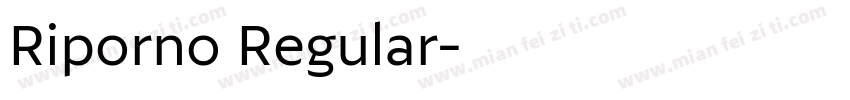 Riporno Regular字体转换